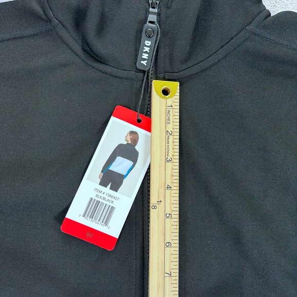DKNY New York Sport Pullover Women's M White Blue Black - Half Zip Front Pocket - Picture 8 of 10